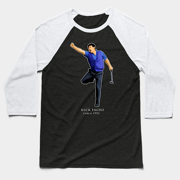 Nick Faldo Golf Legend - Circa 1995 Baseball T-Shirt by RunAndGow